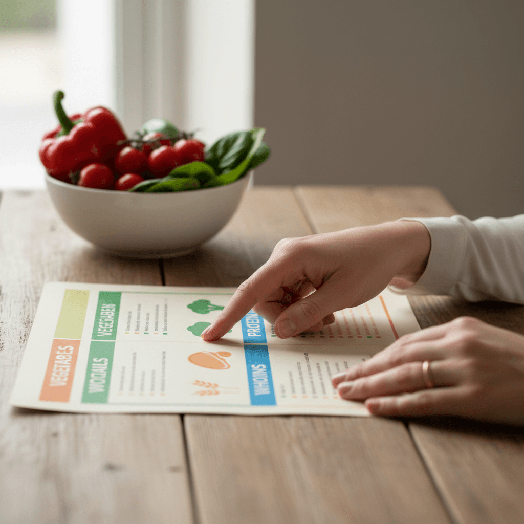 Reviewing a personalized meal plan during a nutrition consultation